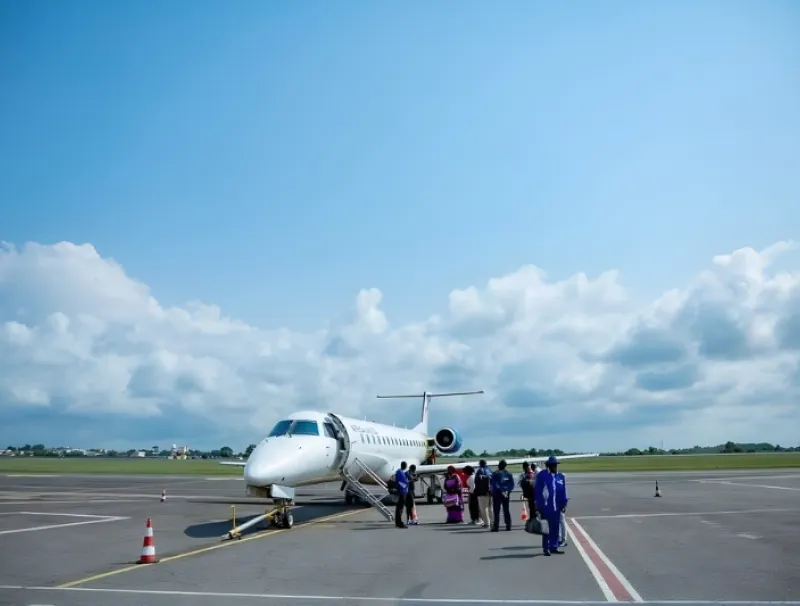 L’avion d’African United Airlines s’est posé à l’aéroport de Makokou