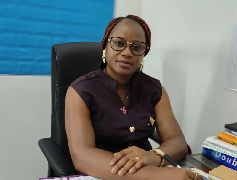 Cynthia Jennifer Mandja-Nzamba, conseillère d’orientation au lycée Jean Hilaire Aubame-Eyeghe.