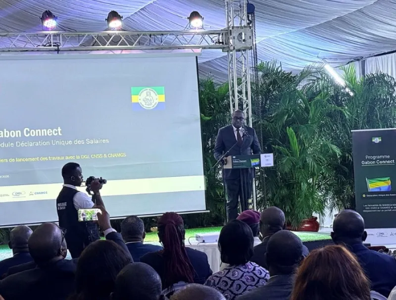 Eric Boumah, directeur général des Impôts lors de son discours