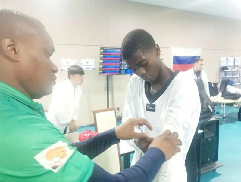 Graig-Junior Ntsele, représentant du Gabon aux Championnats du monde juniors de Taekwondo