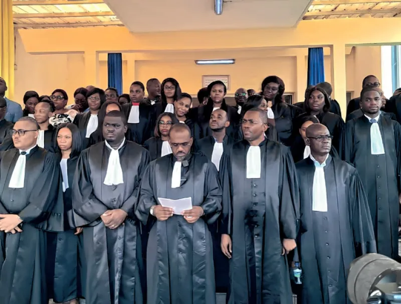Membres du Syndicat national des magistrats du Gabon (Synamag) 
