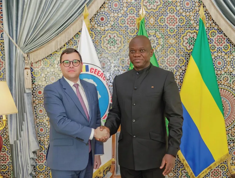 La rencontre entre le chef de l’État, Brice Clotaire Oligui Nguema et la délégation américaine conduite par le sous-secrétaire d'État adjoint américain au Bureau de la population des réfugiés et des migrations, Christian Ehrhardt 