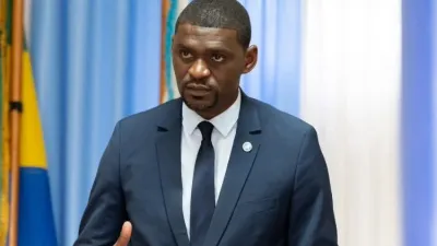 Étienne Francky Meba Ondo, porte-parole du Rassemblement pour la patrie et la modernité (RPM)