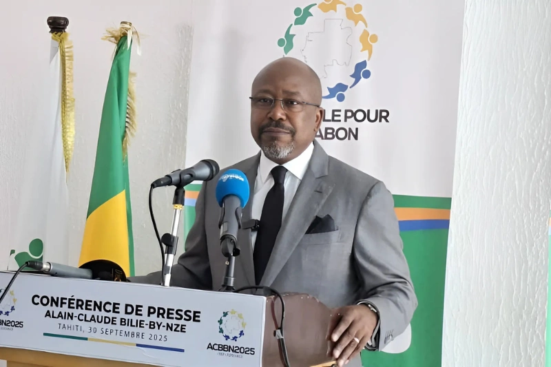 Conférence de presse Alain Claude Billie-By-Nze (ACBBN) le 30 septembre 2025 à la résidence Tahiti.