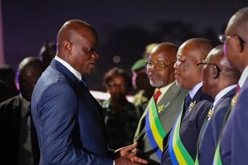 Brice Clotaire Oligui Nguema, président du Gabon accueillis à Makokou