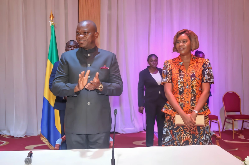 Brice Clotaire Oligui Nguema, président du Gabon et Zita Oligui Nguema, première dame du Gabon
