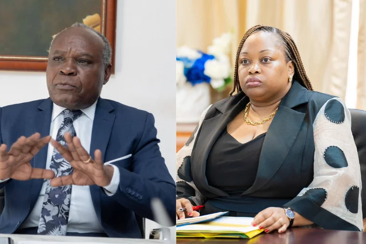 Philippe Tanangoye et Camélia Ntoutoume-Leclercq