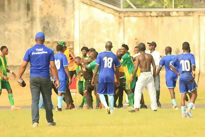 C’est lors de ce match que les arbitres ont été agressés. D’où les sanctions de la Linafp. ©  SAWADOGO Boukary