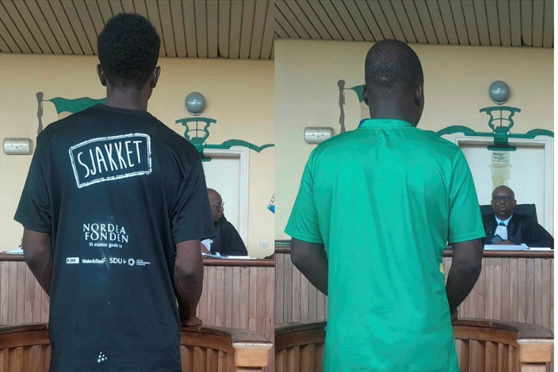Les deux prévenus au moment de leur instruction à la barre
