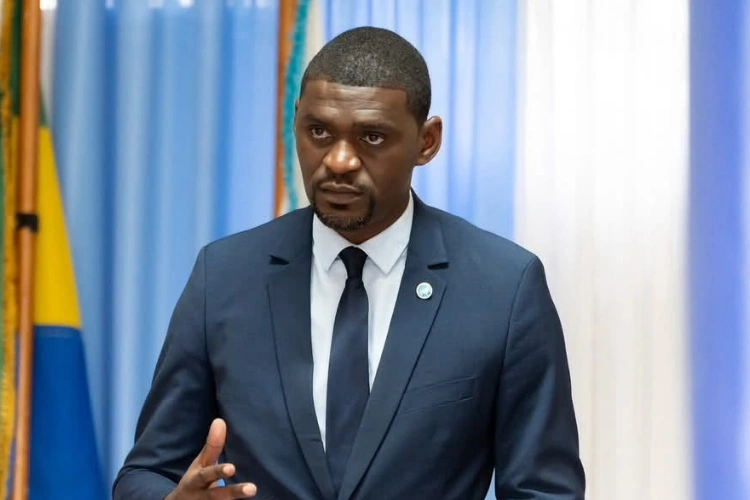 Étienne Francky Meba Ondo, porte-parole du Rassemblement pour la patrie et la modernité (RPM)