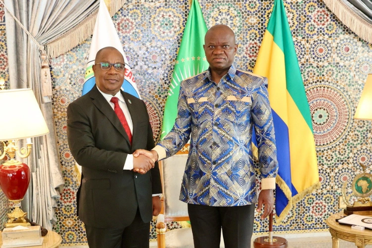 Brice Clotaire Oligui Nguema, président du Gabon et le président de la Commission de la CEEAC, Ézéchiel Nibigira