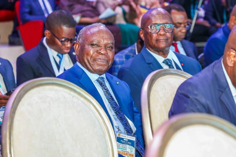 Philippe Tanangoye, ministre de l’accès universel à l’eau et à l’énergie au Forum africain de l'eau à N'Djamena 