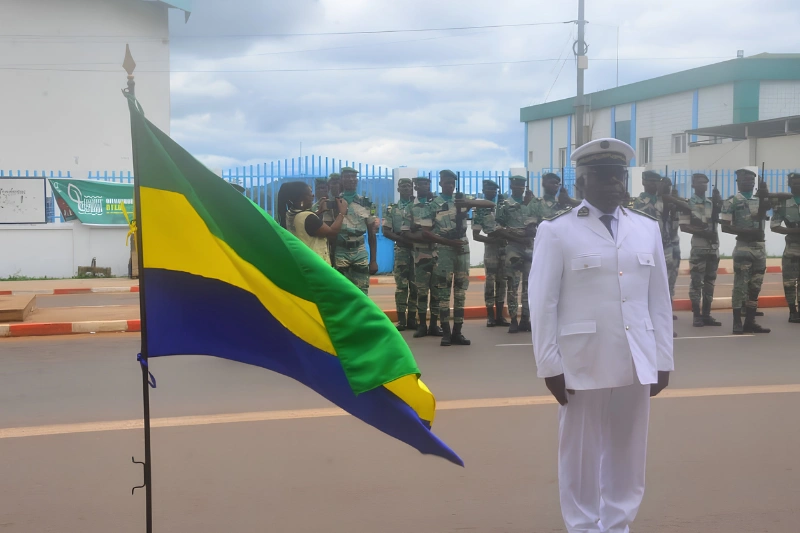 L'emblème national honoré à Oyem
