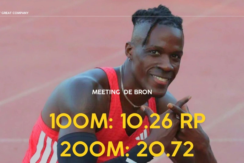 Athlétisme/ Meeting de Bron (France) : Guy Maganga-Gorra remporte le 100 et 200 m