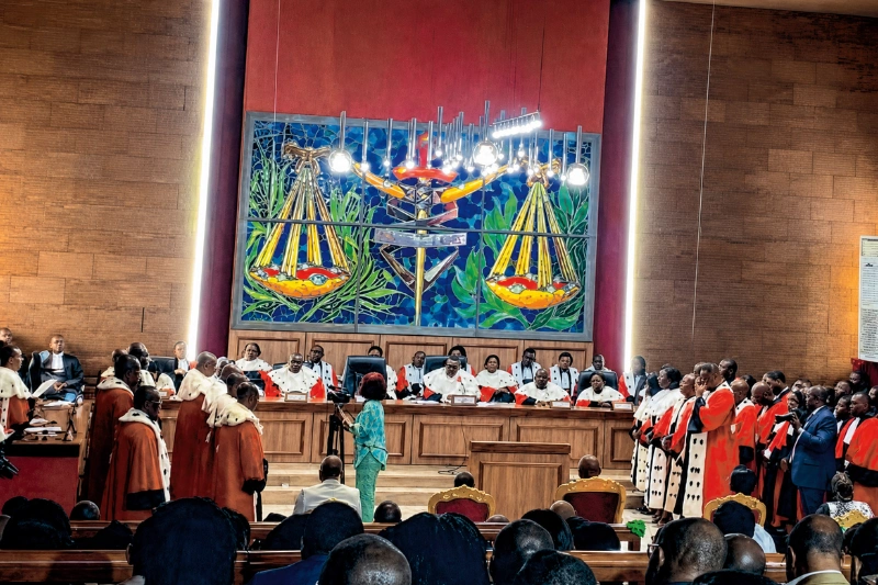 Une vue des magistrats au Palais de justice.
