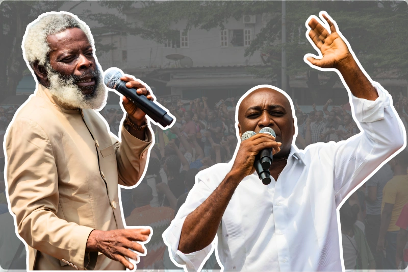 Les syndicalistes Marcel Libama et Simon Ndong Edzo