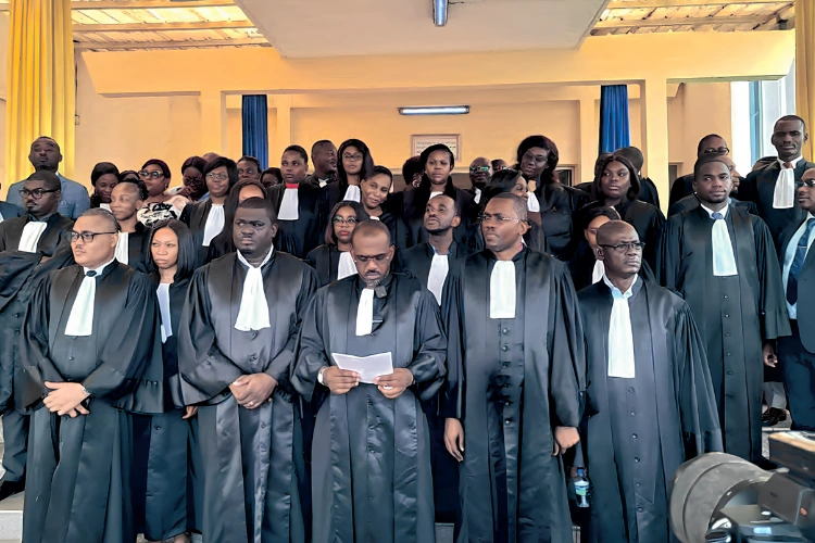 Membres du Syndicat national des magistrats du Gabon (Synamag) 