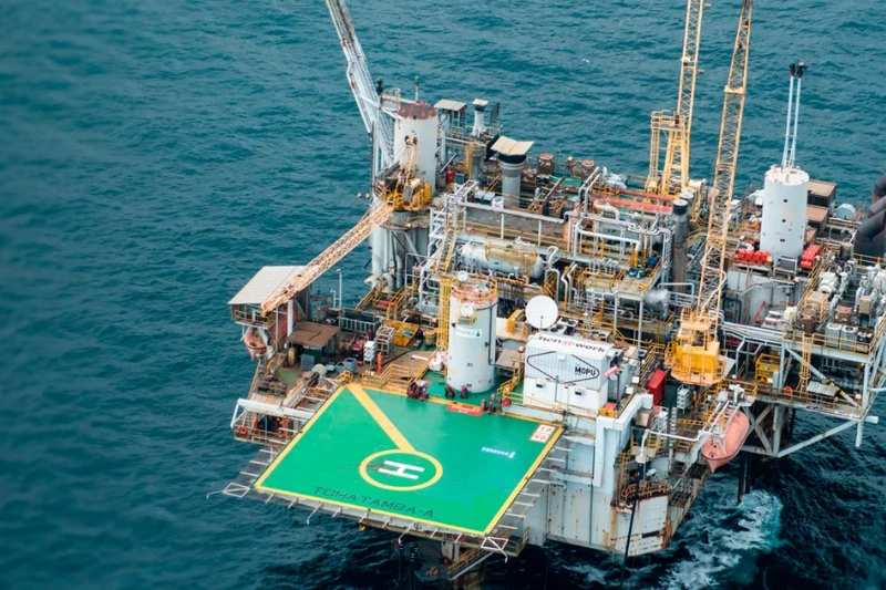 La plate-forme pétrolière de Perenco. © DR