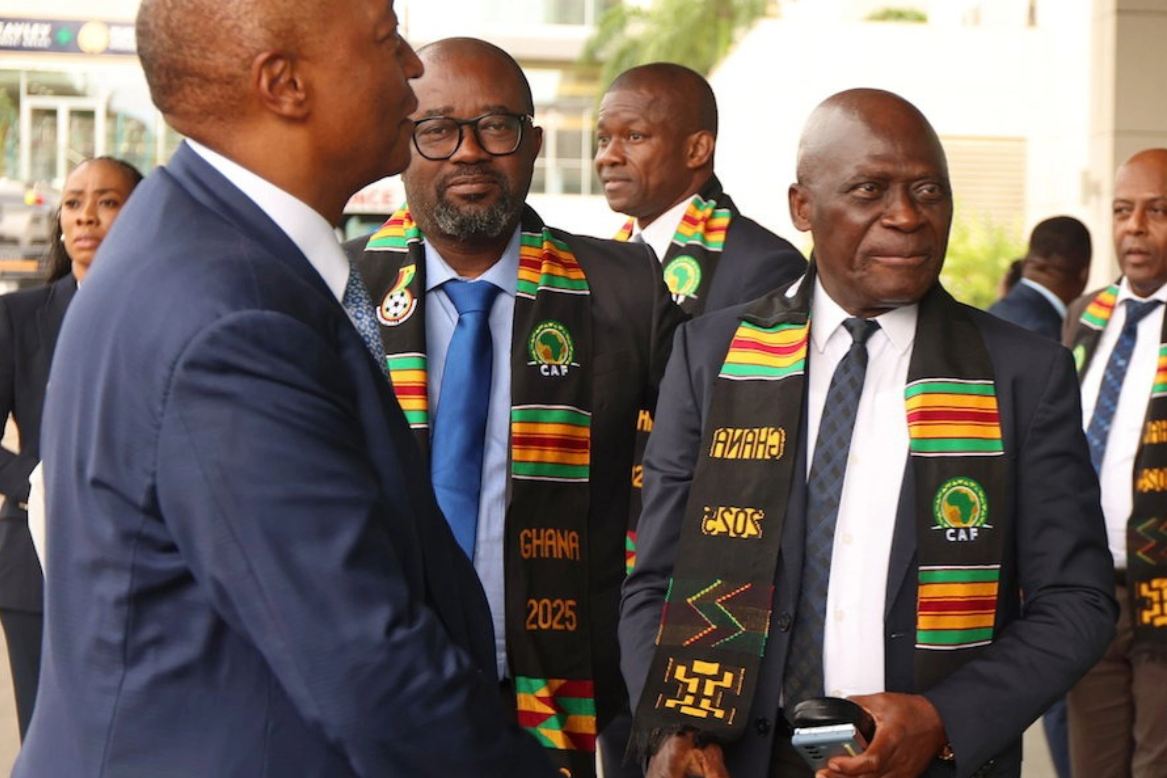 Pierre-Alain Mounguengui, le nouveau 3e vice-président de la CAF, en compagnie du président Patrice Motsepe.