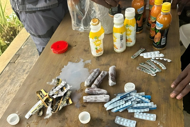 Quelques-uns des produits stupéfiants saisis par la brigade de gendarmerie de Meyo-Kyè