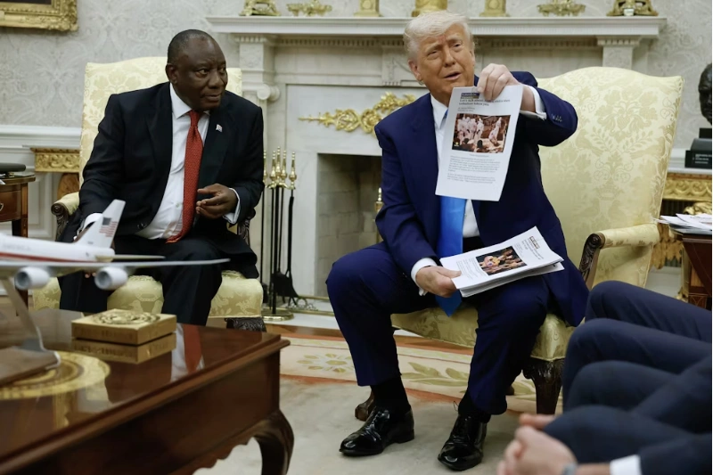 Cyril Ramaphosa et Donald Trump. © DR