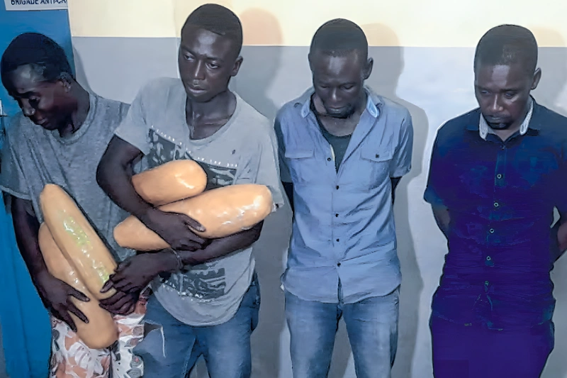 Les quatre trafiquants neutralisés par les éléments de la BAC du Haut-Ogooué