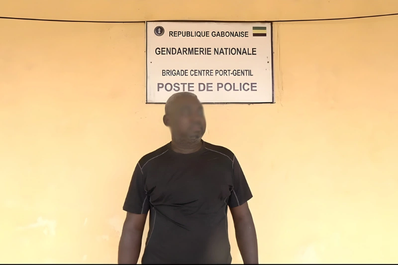 Diengoula Mombo Alain Cédric, le violeur de sa fille écroué à la prison de Port-Gentil.