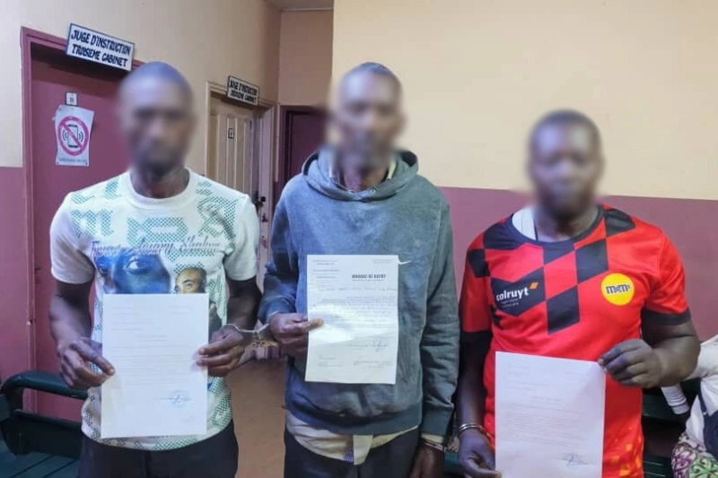 Les trois violeurs présumés d'une adolescente arrêtés par les agents de la Direction générale des recherches (DGR) d'Oyem.