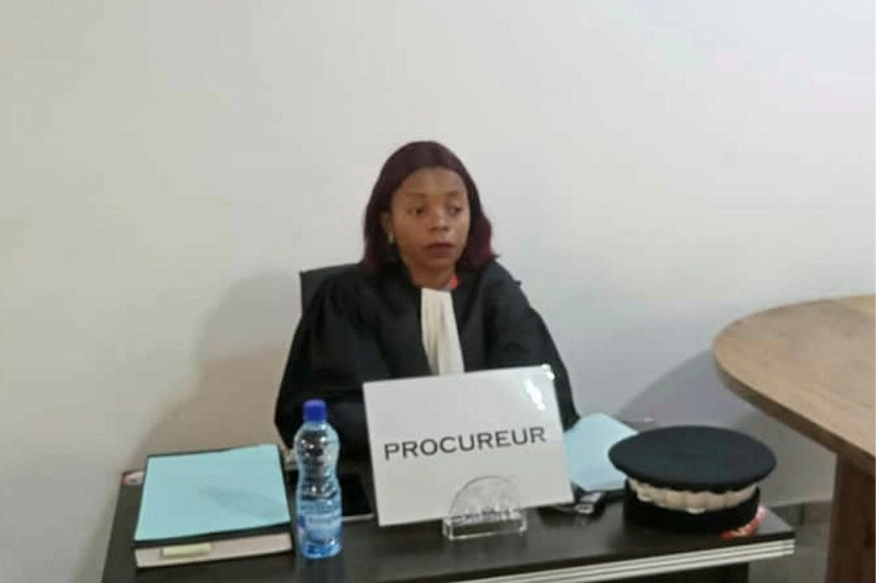 La représentante du Ministère public, Manuella Mekui M’Obiang-Boukinda, lors des débats. © Jean Paulin ALLOGO