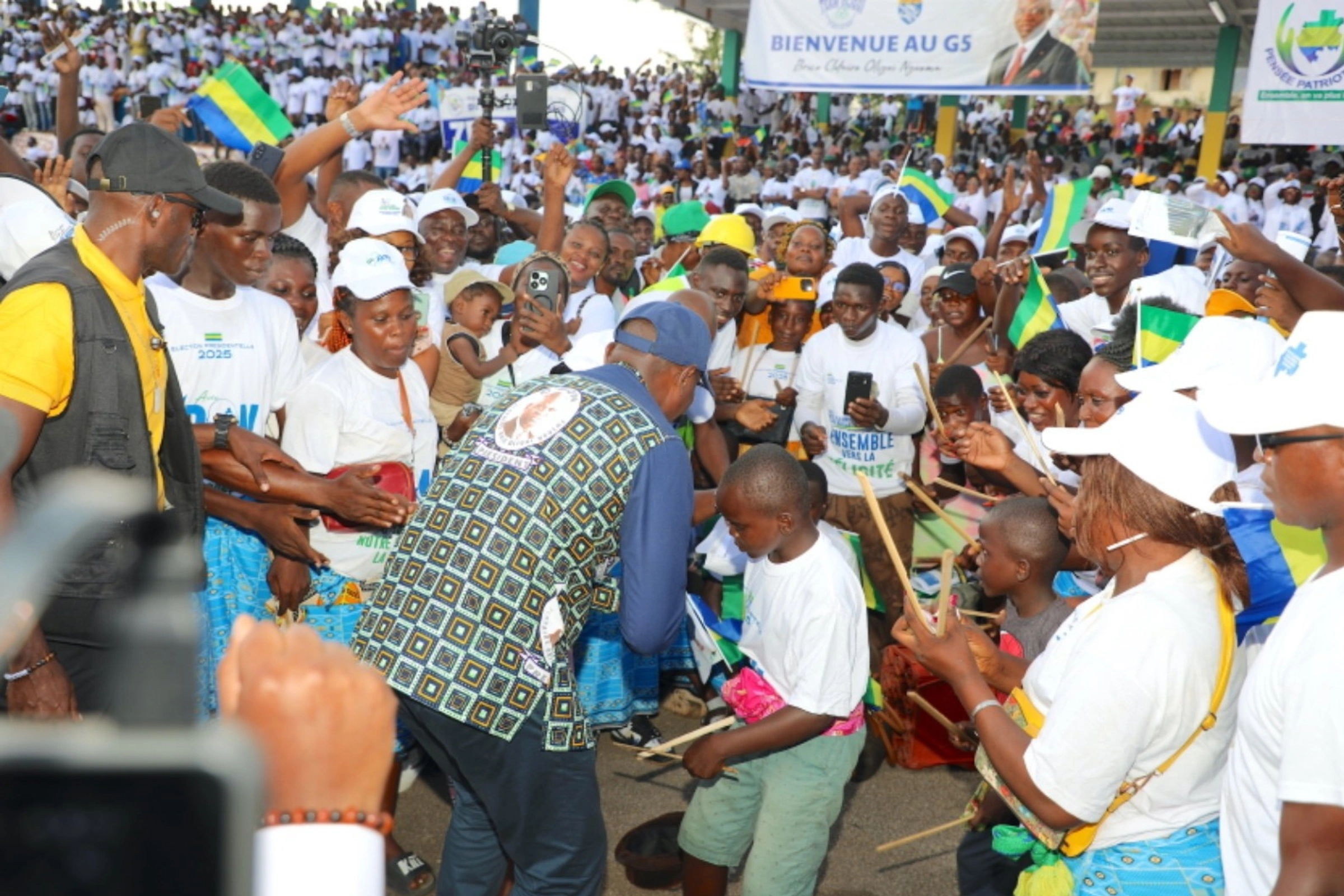 Meeting du candidat, Brice Clotaire Oligui Nguema à Tchibanga (Nyanga).