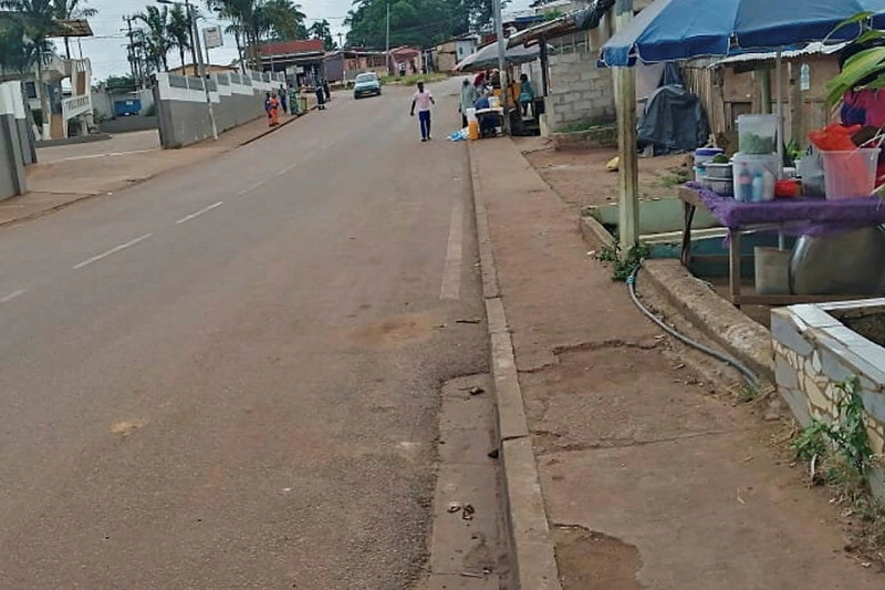 Le «carrefour Fina» où le véhicule de Stévin Makegni avait soudainement pris feu