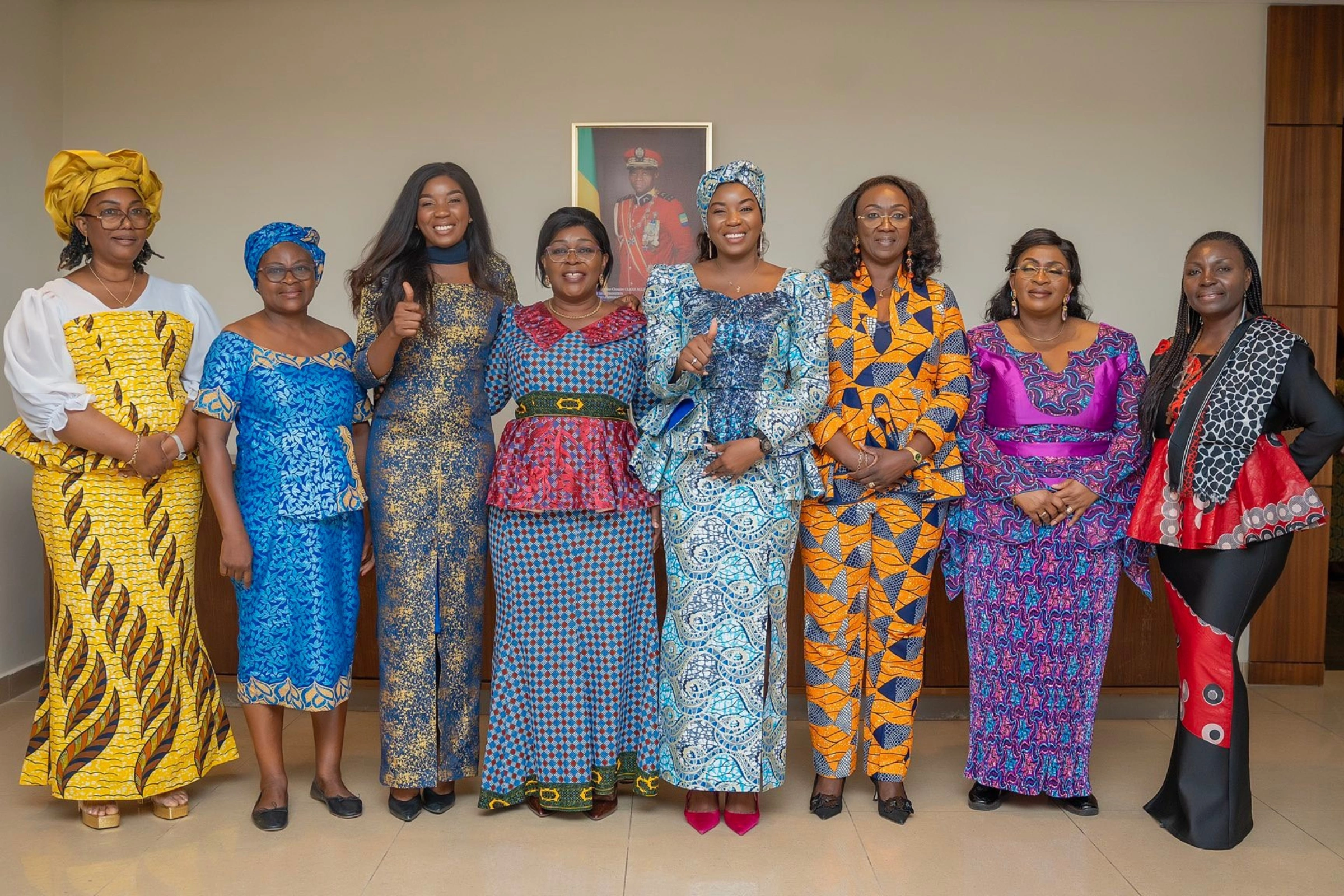Syrielle Zora Kassa avec les autres cadres femmes de la Nyanga © DR