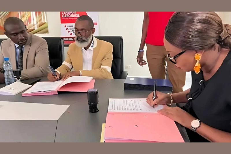 Une vue de la signature du protocole d'accord entre les deux parties