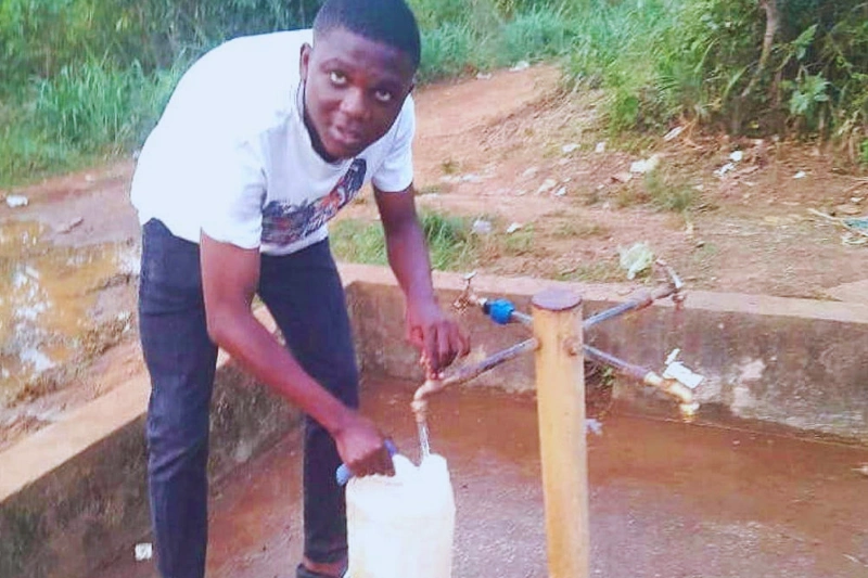 Le retour de l’eau au village Ayeme-Maritime. © DR