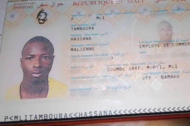 Le passeport de Tamboura Hassana