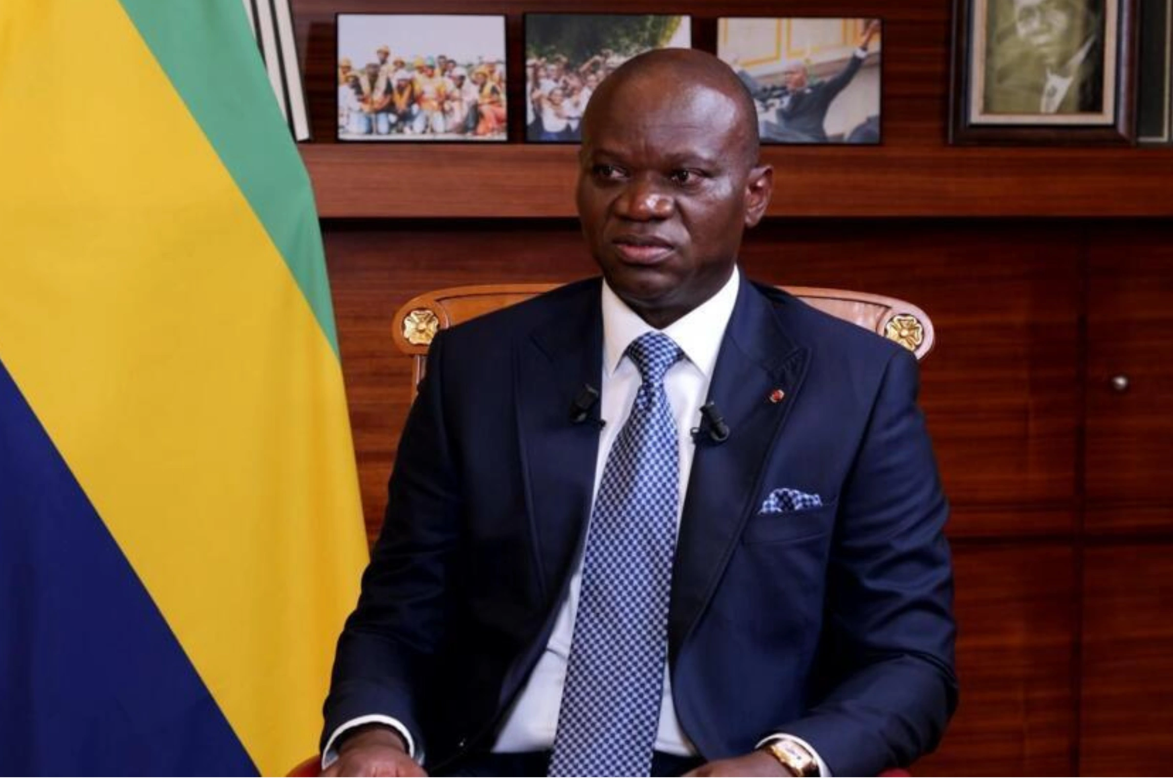 Brice Clotaire Oligui Nguema dressant le bilan de la Transition.