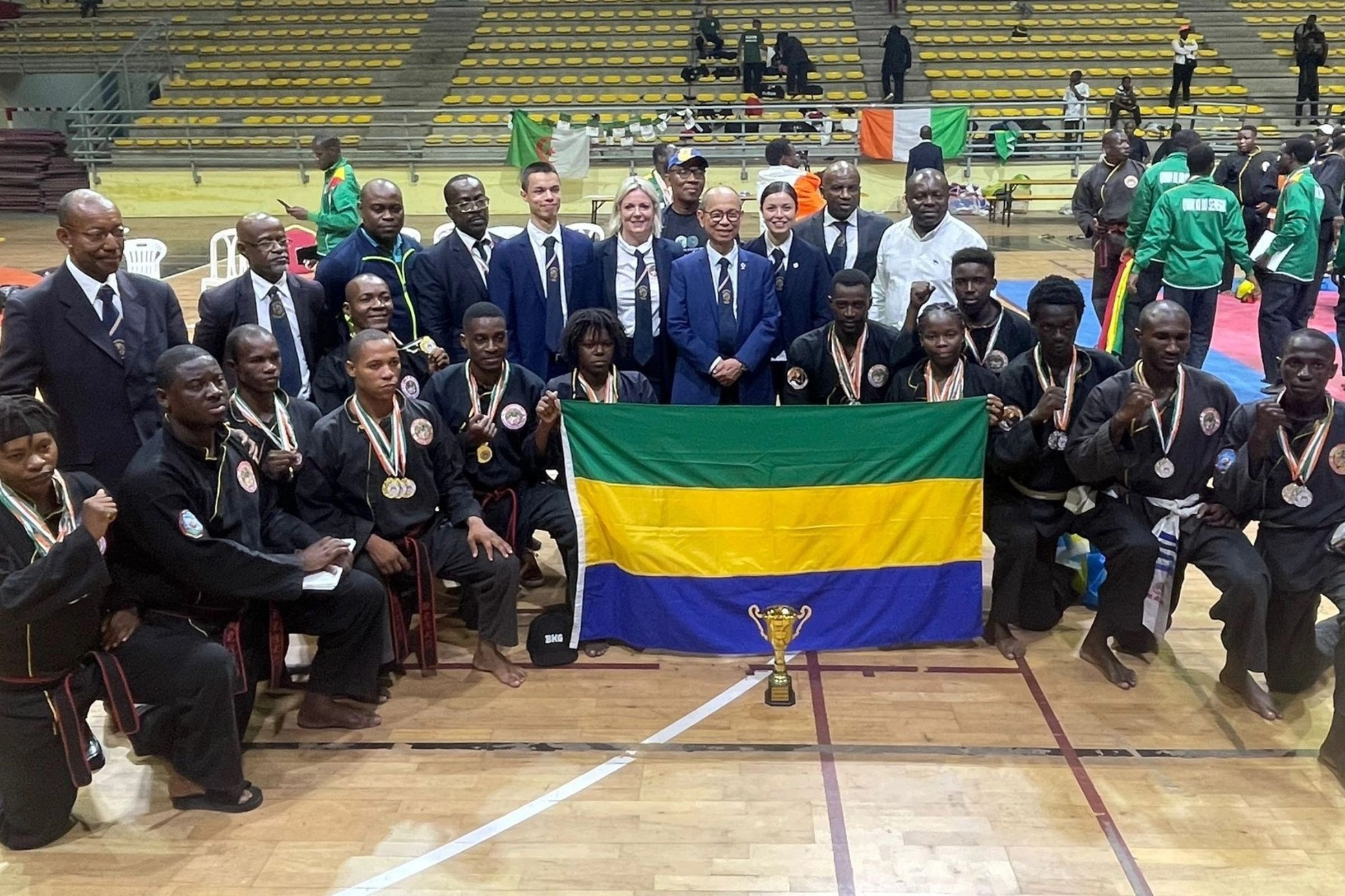 L'équipe Gabonaise de Qwan Ki Do en Côte d'Ivoire © DR
