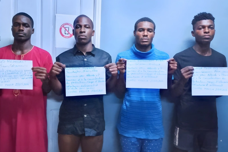 Les quatre jeunes interpellés à Mouila