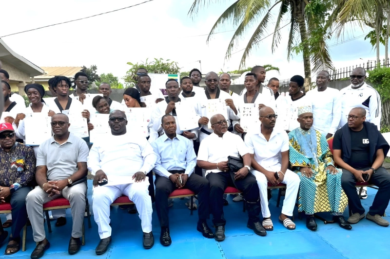 Taekwondo : le kukkiwon valide les grades de cinquante cinq athlètes gabonais