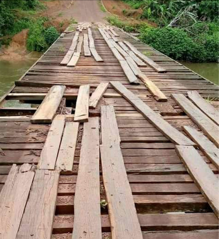 Lebamba : inquiétante dégradation du pont d’Issinga