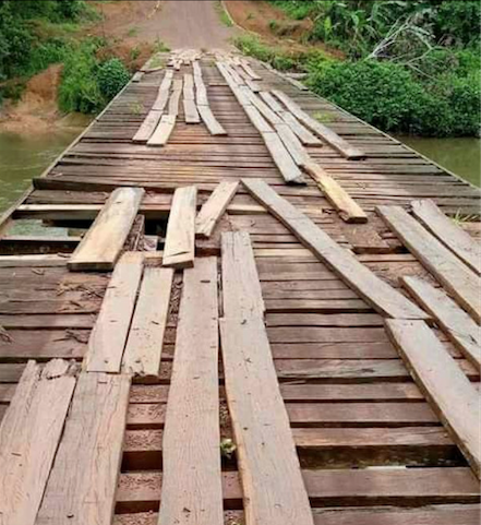 Lebamba : inquiétante dégradation du pont d’Issinga