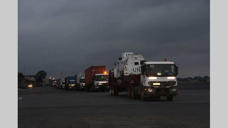 Bangui : 7e convoi logistique au bénéfice des troupes gabonaises de la Minusca.