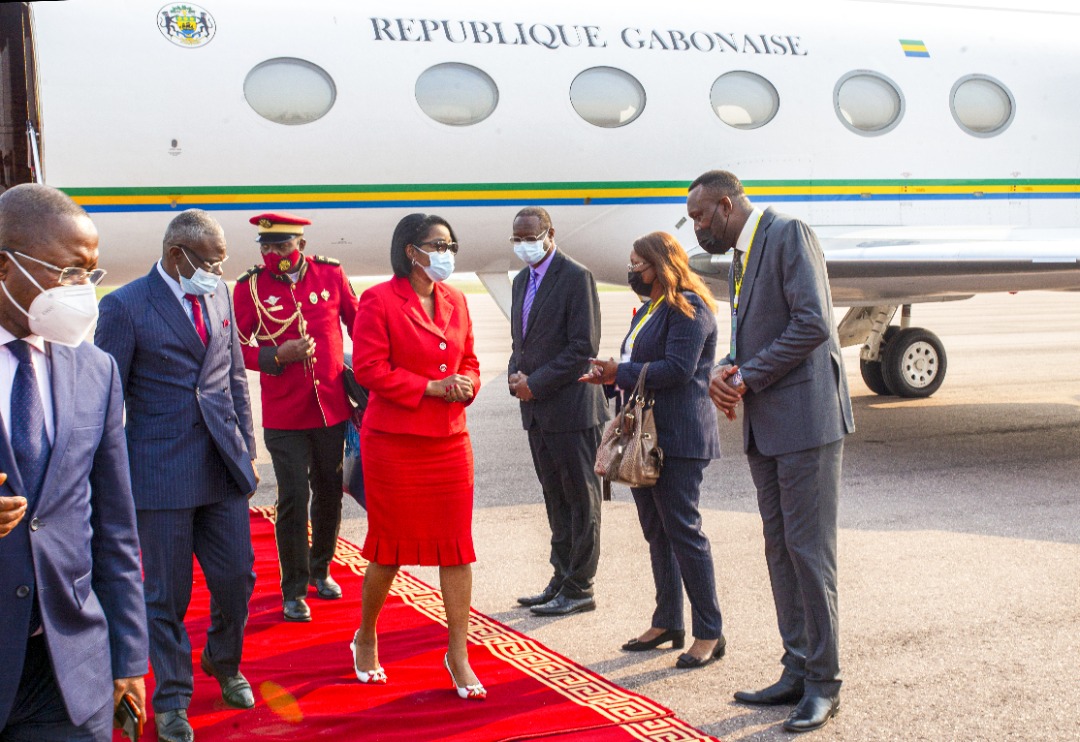 Rose Christiane Ossouka Raponda à son arrivée à Brazzaville ce 4 juin 2021