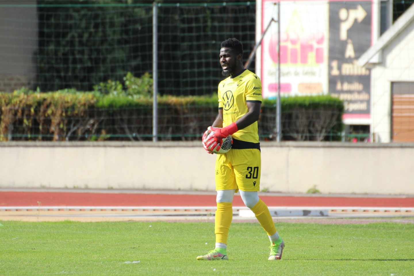 Junior NOUBI lors d'un match amical Match amical. AF Virois (N2) - US Fougères (N3)