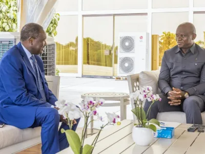 Abdou Abarry, Le Représentant spécial des Nations Unis pour l’Afrique centrale et Brice Clotaire Oligui Nguema, président du Gabon