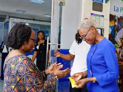 Un des temps forts de la coupure du ruban symbolique