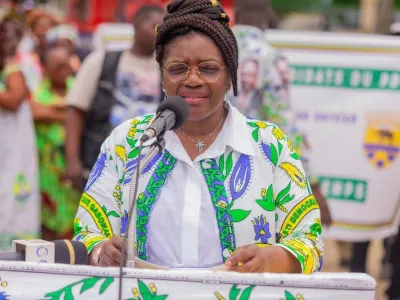 Angélique Ngoma, secrétaire générale du Parti Démocratique Gabonais (PDG)