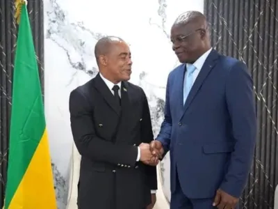 Le ministre de la communication Biahodjow et le représentant de l’OIF pour l’Afrique centrale, Alphonse Waguema