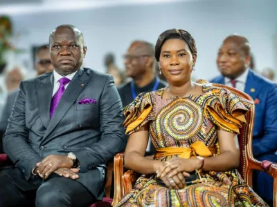 Brice Clotaire Oligui Nguema, président du Gabon et Zita Oligui Nguema, première dame du Gabon