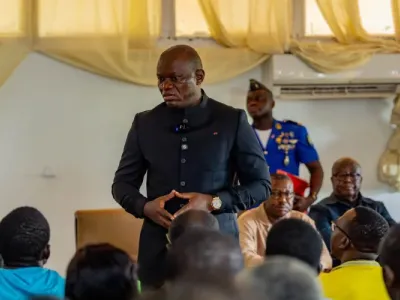 Brice Clotaire Oligui Nguema, président du Gabon, apportant le réconfort de la Nation aux rescapés.